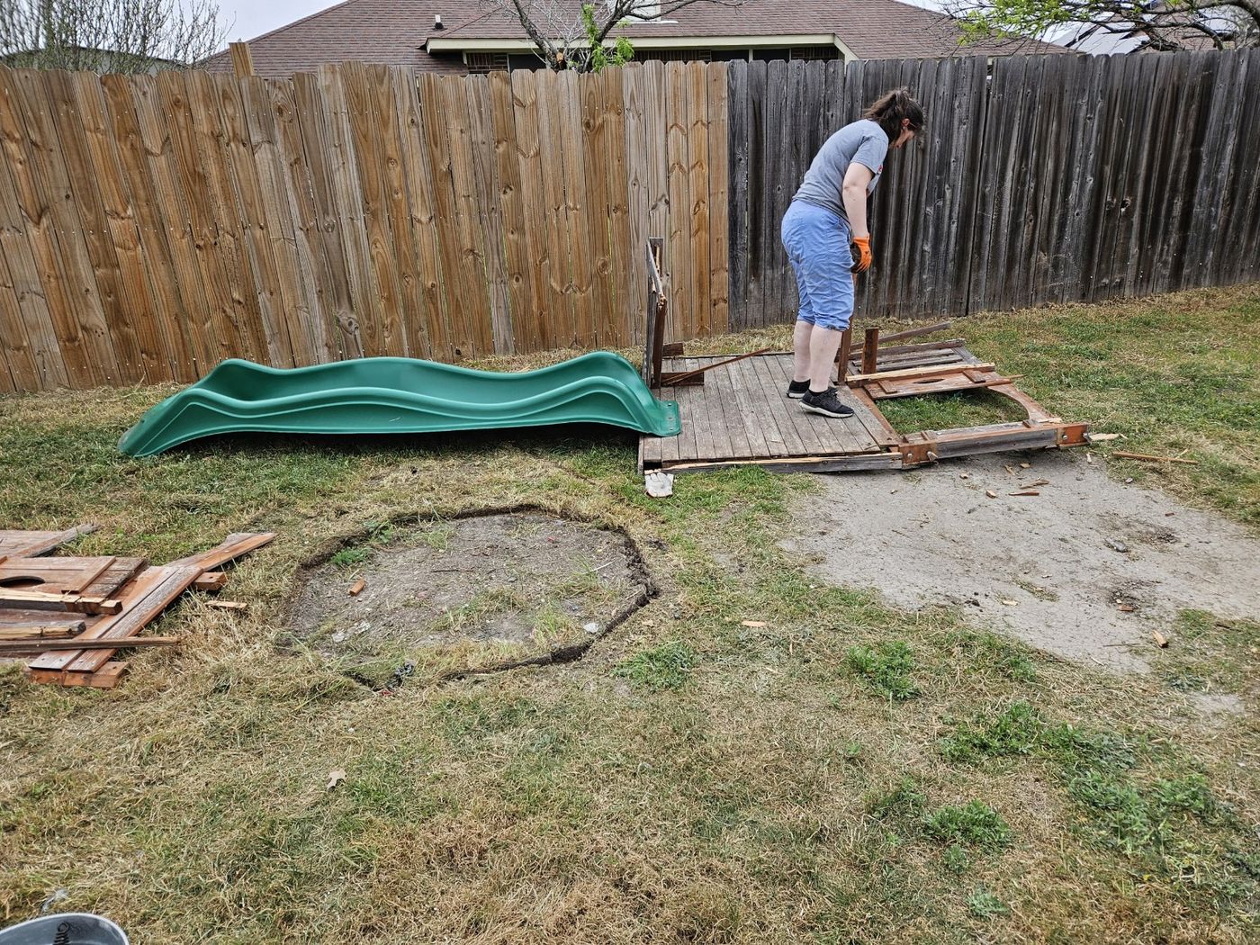 Structure teardown in progress