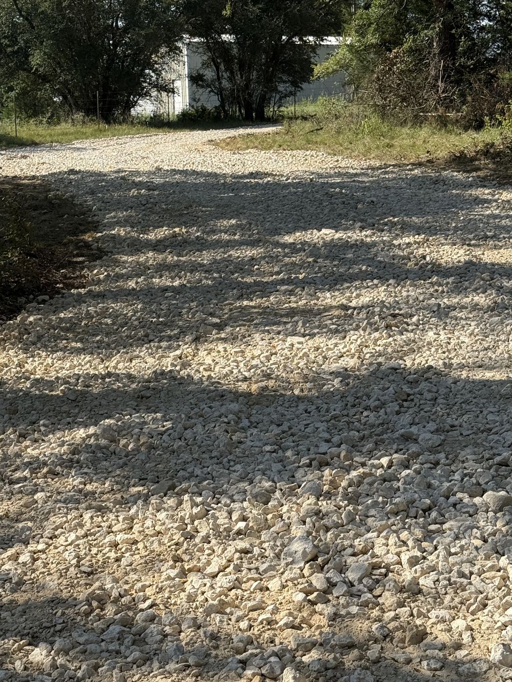 Finished gravel driveway